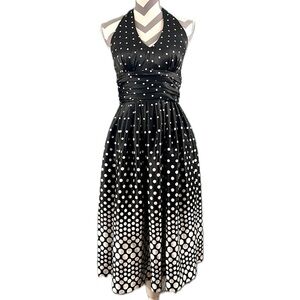 NWT - Eliza J Polka Dot Halter Dress - Size 6